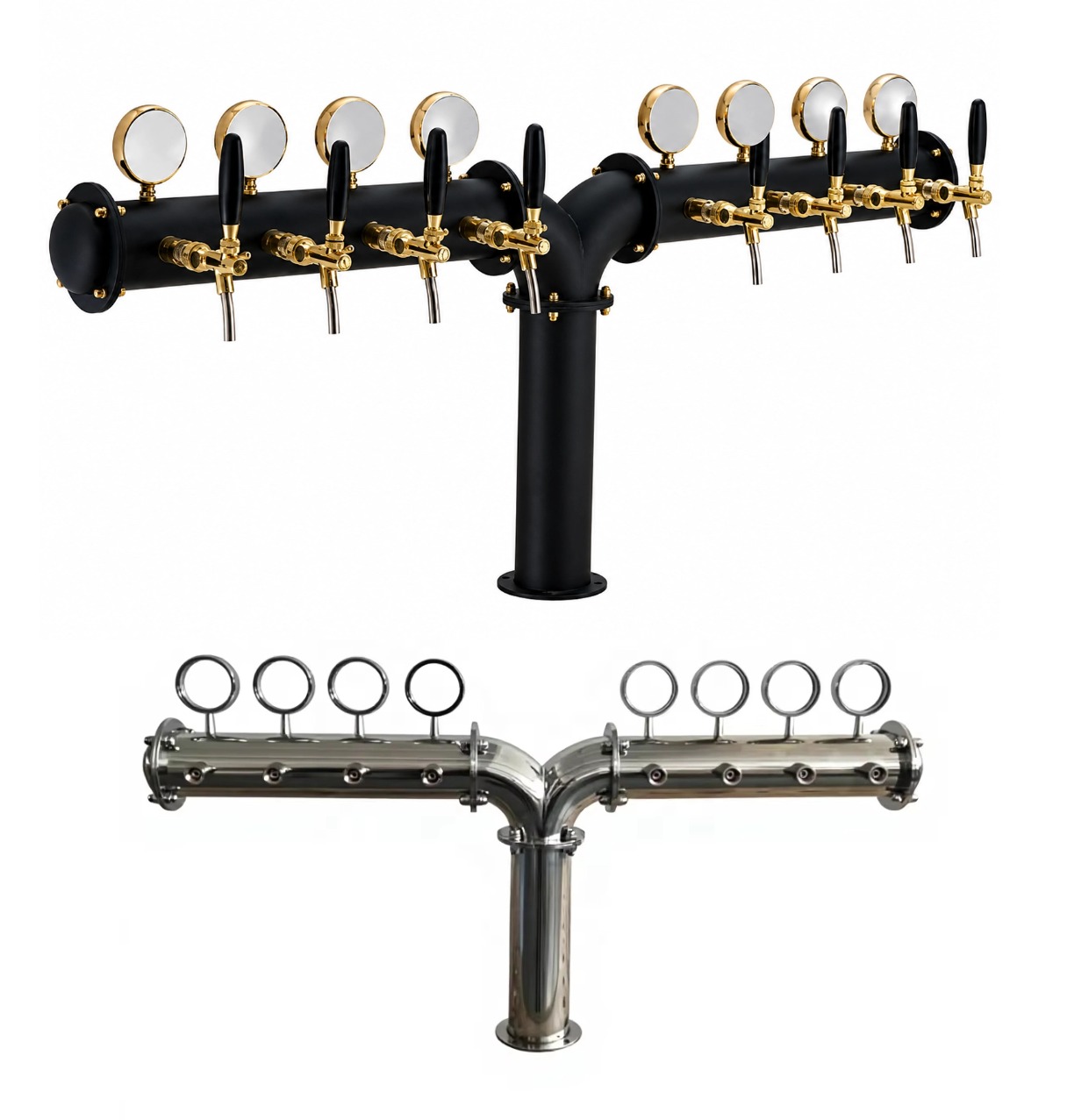Y-Shaped Beer Tower | Dual Tap Draft Beer Tower for Bars & Kegerators