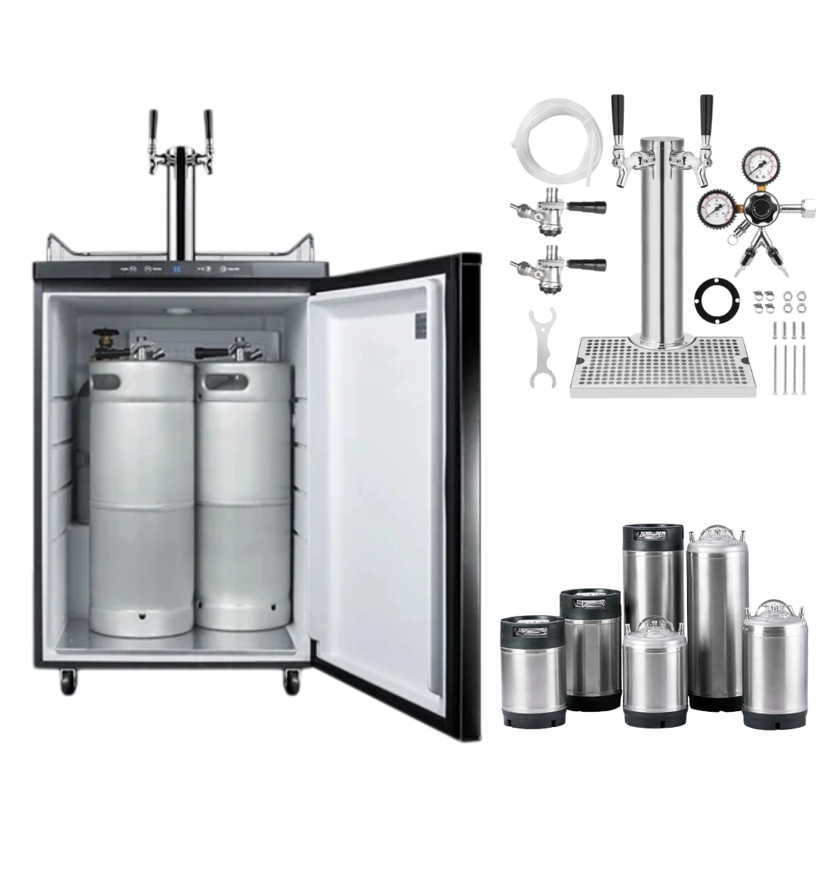 Premium Kegerator Systems Complete Kit | Draft Beer Dispensing System